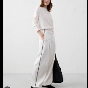 Banana Republic Cream Wide Leg Pants